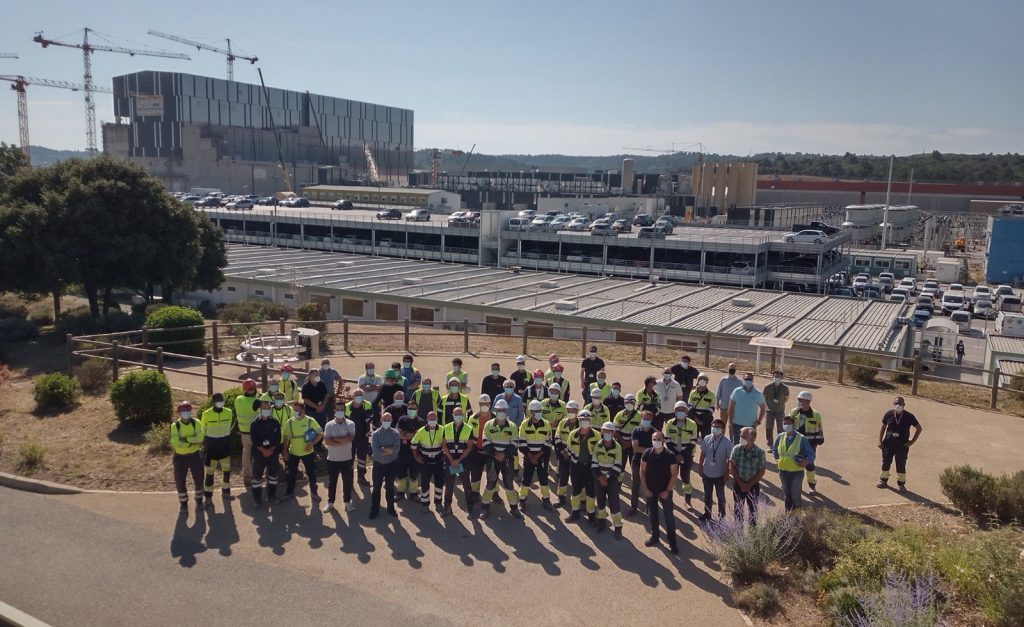 Farewell coffee break for IREM and TCPI workers held on ITER site by the end of June 2021.