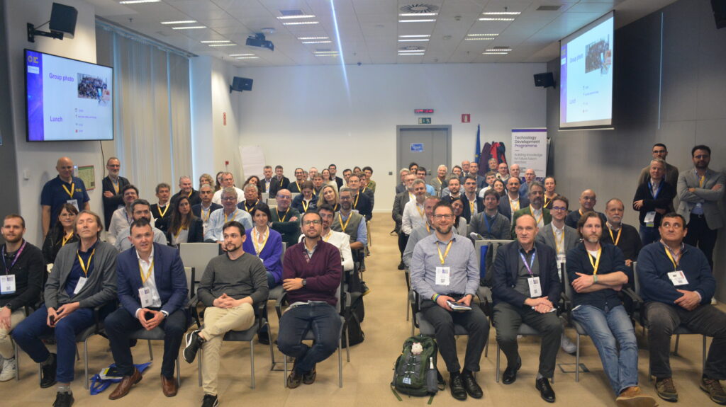 Group picture during the technology mapping workshop on fuel cycle, hosted by F4E and coorganised by EUROfusion in March 2025. ©F4E