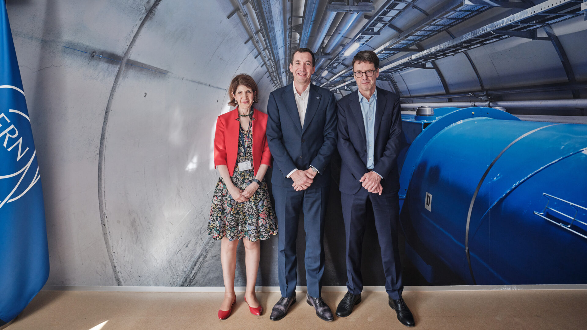 Fabiola Gianotti, CERN Director-General, Marc Lachaise, Director of Fusion for Energy (F4E), Mike Lamont, CERN Director for Accelerators and Technology, September 2025. ©CERN