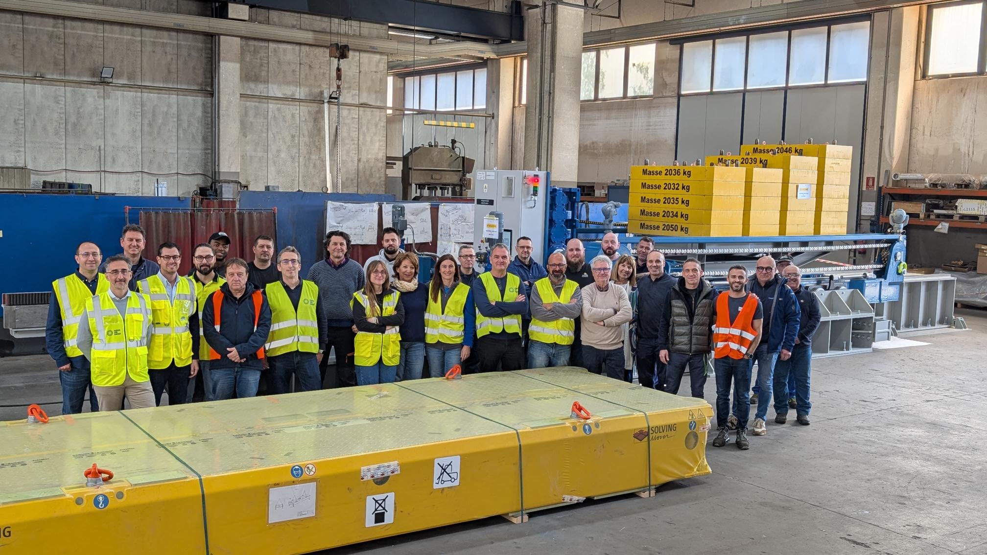 The project teams from the different partners gathered to witness various tests in Officine LCM. ©Ansaldo Nucleare