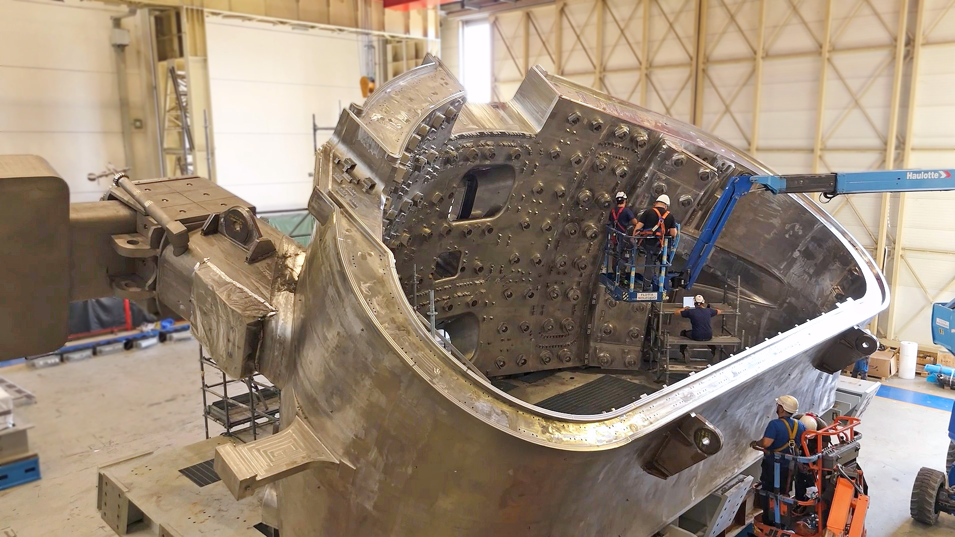 Last works on Sector 2 at the Westinghouse workshop in Monfalcone. September 2026. ©F4E